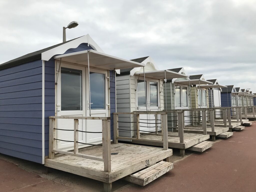 Beach huts at St Annes in Lancashire. Photo by Andrew Brown Media