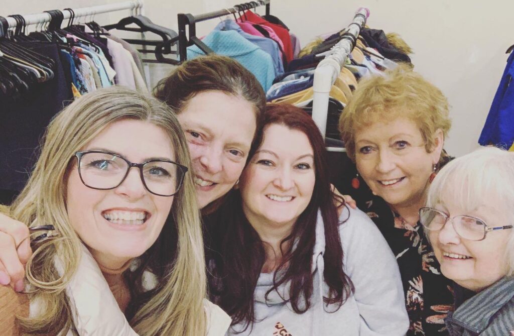 Volunteers at The Free Clothes Store in Southport