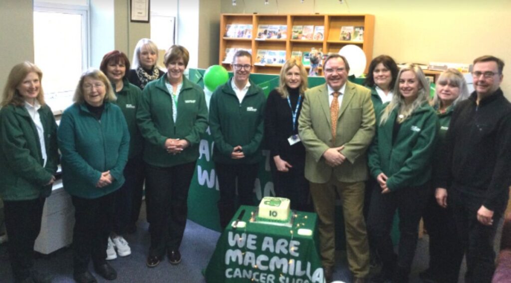 Southport Macmillan Centre staff and volunteers celebrate their 10 year anniversary