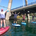 Paddle boarders from SUP North on the Marine Lake in Southport