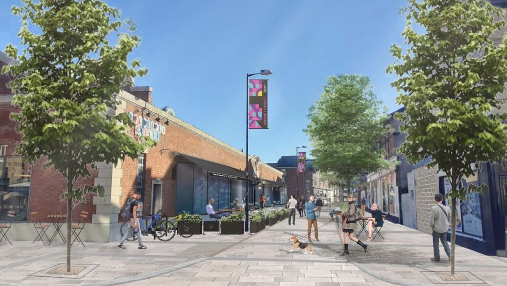 An artist's impression of how Market Street in Southport could look