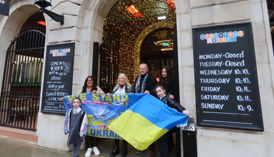 The Southport Artists for The Ukraine event is being held in Southport Markets events hall on King Street, Southport from Thursday 7th April  Sunday 10th April 2022