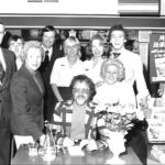 Mike Harding signs copies of his latest books in Southport in October 1980