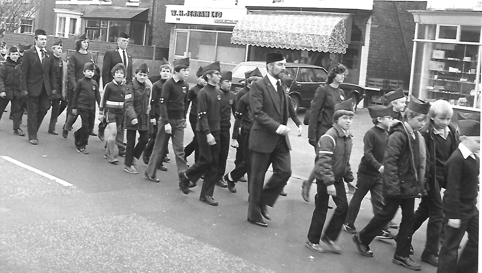 Members of the Boys Brigade enjoy a march in Southport in November 1982
