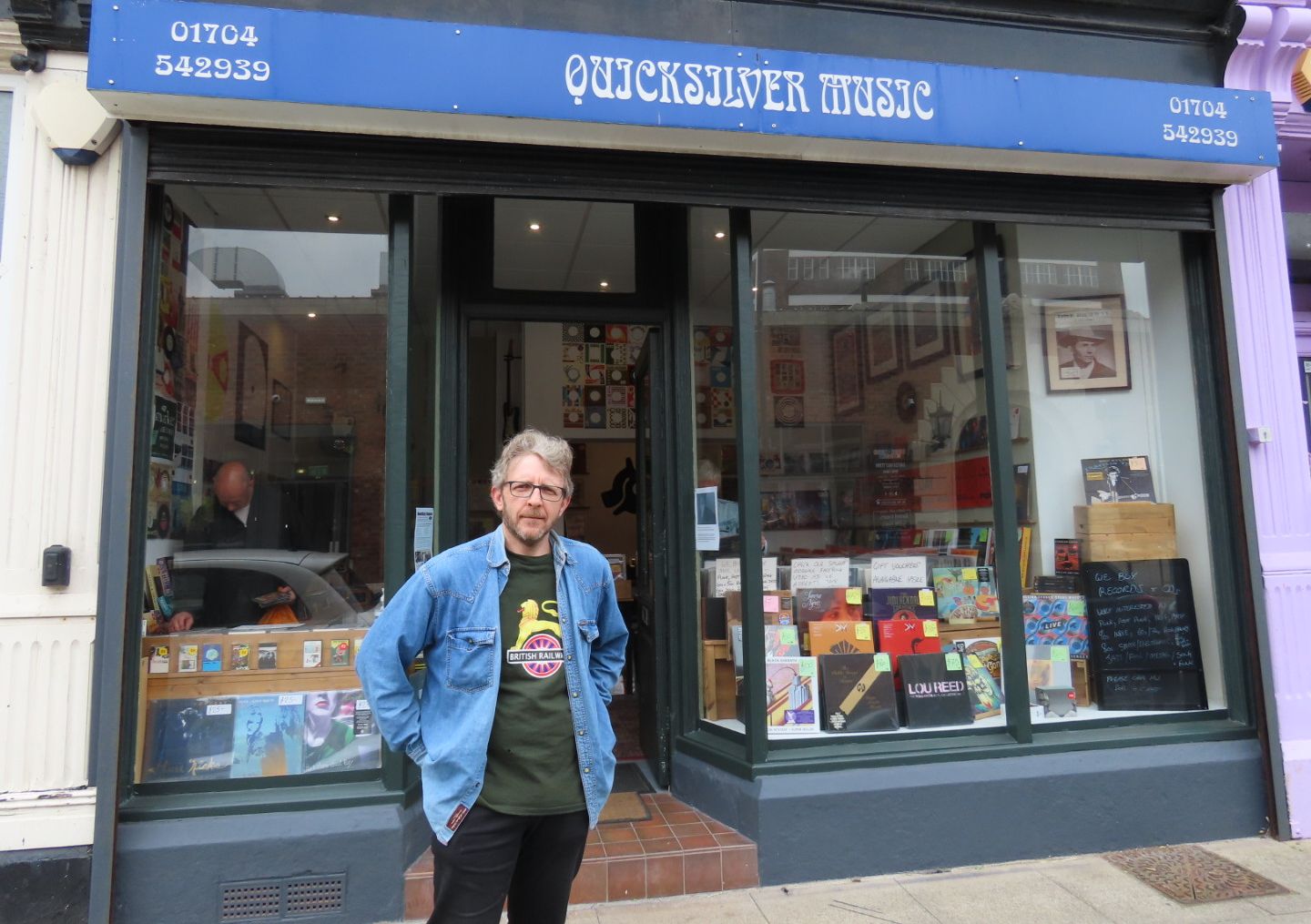 Dave Thornley, owner of Quicksilver Music on Market Street in Southport. Photo by Andrew Brown Media