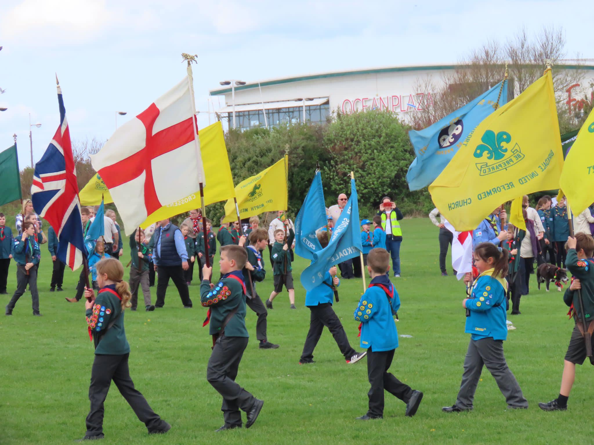 Cubs, Scouts and Beavers took part in the 2022 St George's Day Parade in Southport. Photo by Andrew Brown Media