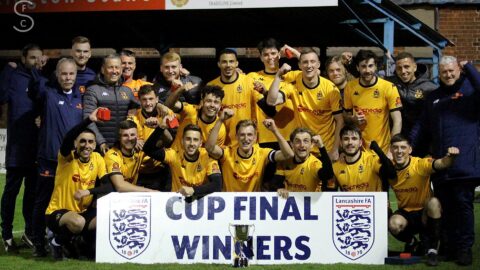 Southport FC celebrates winning 2022 Lancashire Challenge Trophy
