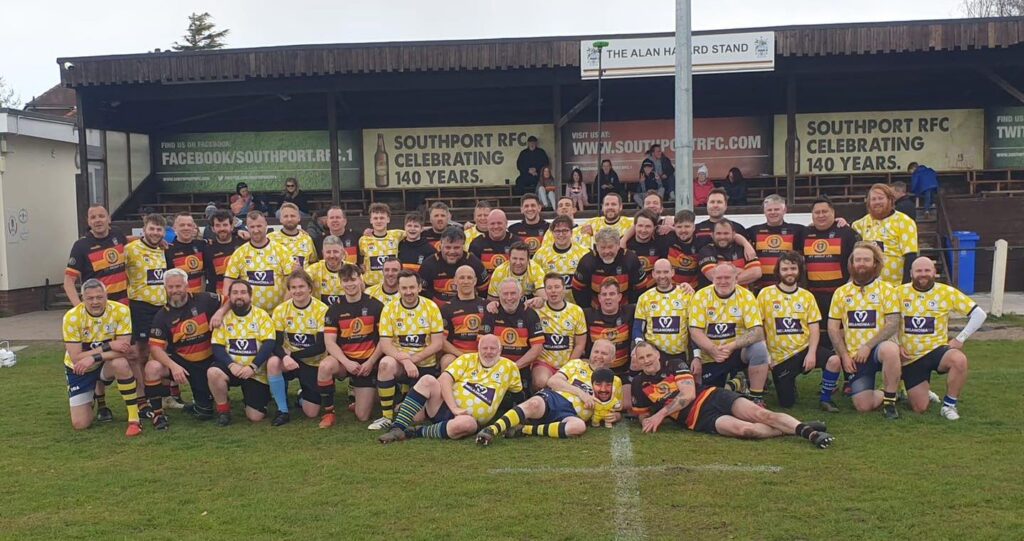 Southport Rugby Club veterans have raised £450 for Melanoma UK through hosting a special match in memory of a much-loved rugby player. The Southport Shipwrecks won 29-25 against Nick RFC, a fundraising team set up in memory of Nick Giles, who tragically died in October 2020