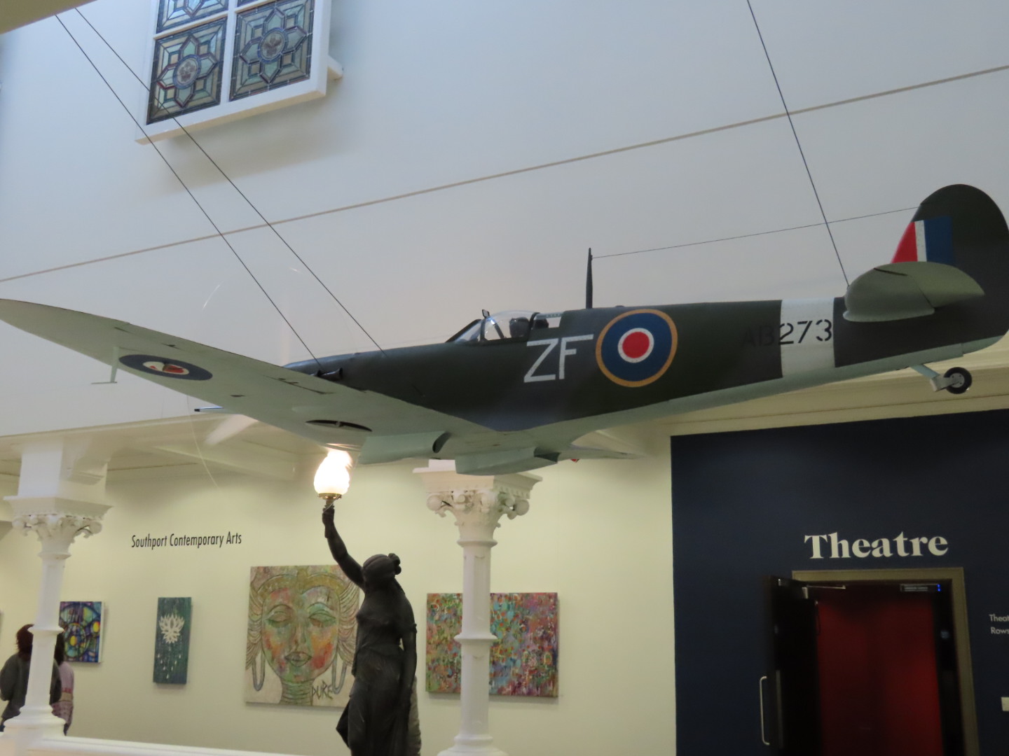 Suhail Shaikh's Spitfire sculpture at The Atkinson in Southport. Photo by Andrew Brown Media
