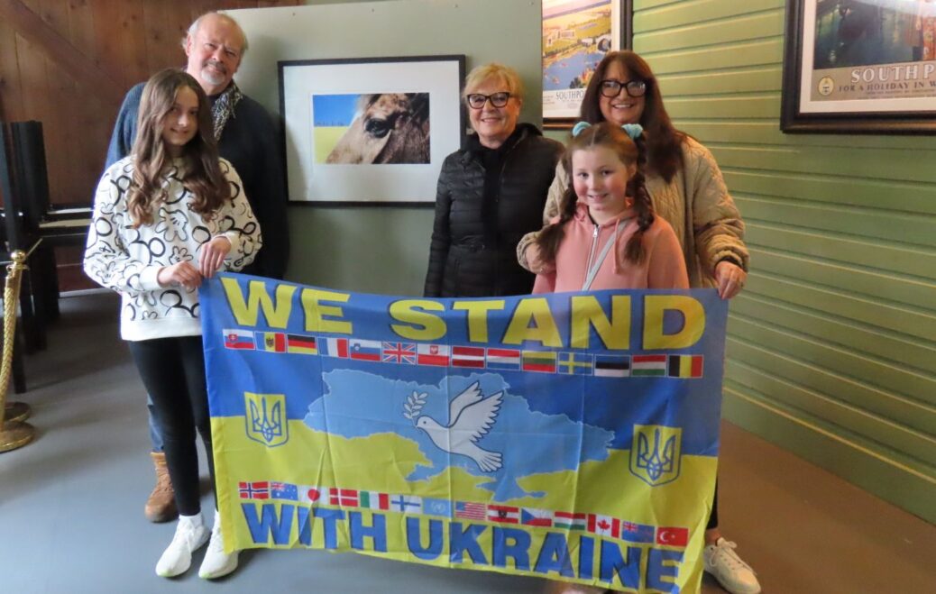 Southport Artists For Ukraine are holding a fundraising art sale, art exhibition and community event at Southport Market from 7th April to 10th April 2022. Photo by Andrew Brown Media