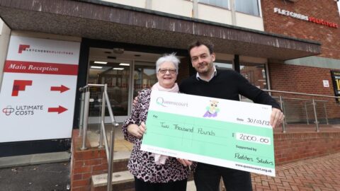 Fletchers Solicitors in Southport donates over £12,000 to Queenscourt Hospice and other local charities