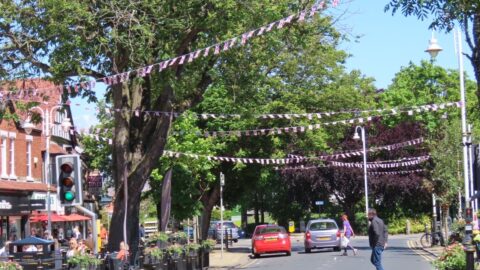 Formby Village turns red, white and blue to celebrate The Queen’s Platinum Jubilee