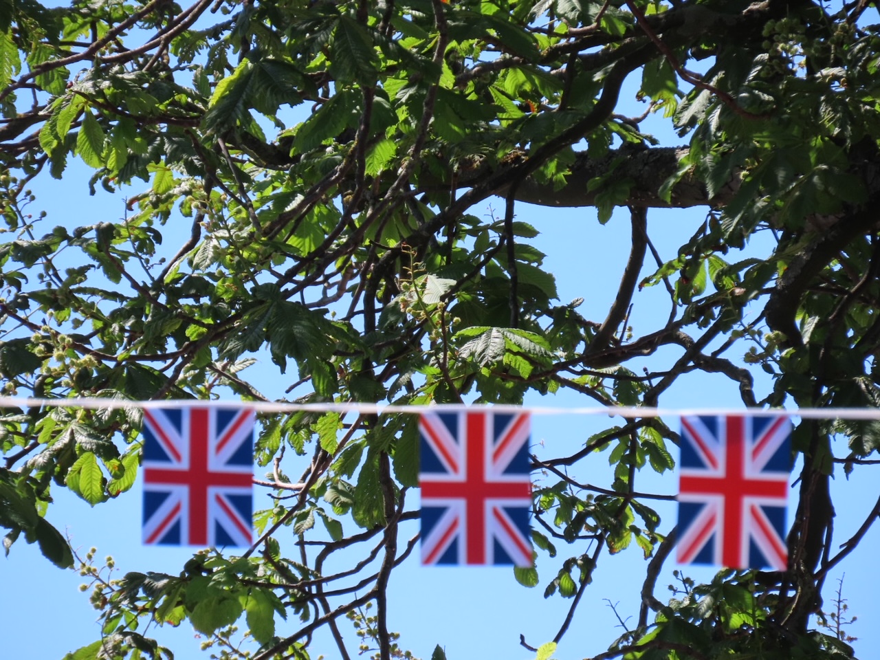 Formby Village has been decorated with hundreds of metres of bunting to celebrate The Queens Platinum Jubilee by IllumiDex UK Ltd. Photo by Andrew Brown Media