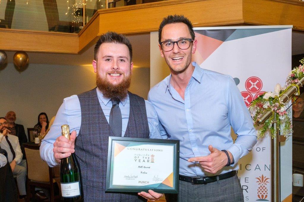 Matt Howard, who runs Rueters bar and grill on Hoghton Street in Southport town centre, has been awarded the Publican of the Year title by Punch Pubs. He was presented with his award by Punch Pubs Area Operations Manager Rick Rose-Coultard