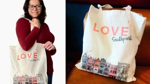 Acclaimed artist Ruth Spillane unveils beautiful new LOVE Southport tote bags