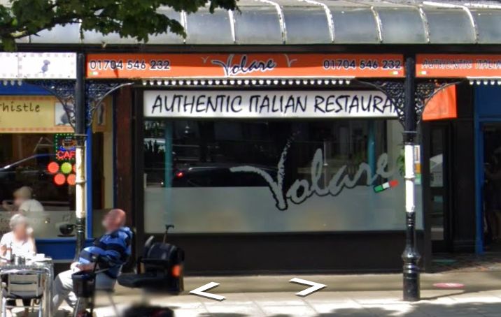 Volare Italian restaurant in Southport