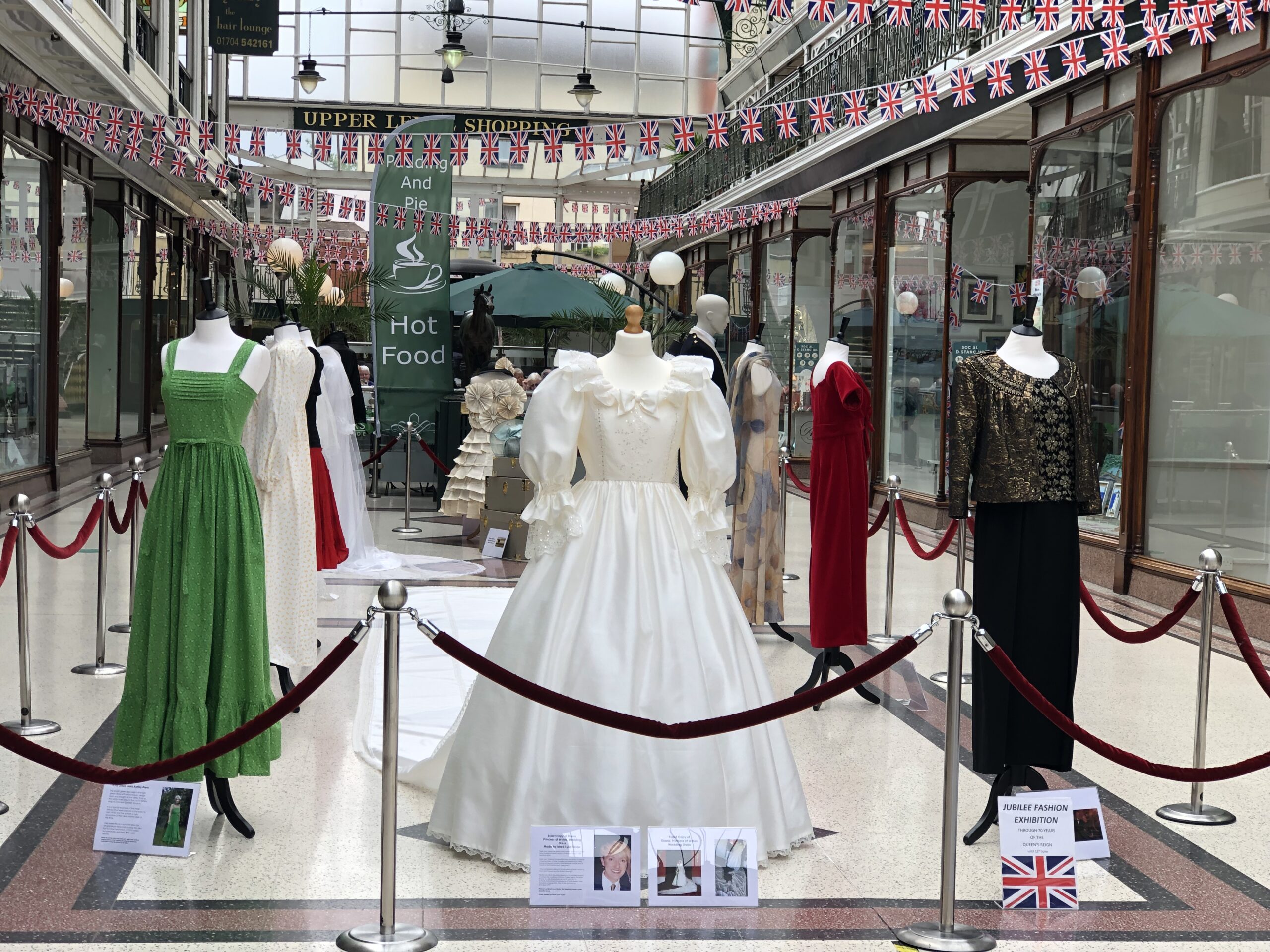 Wayfarers Arcade in Southport town centre has announced the centrepiece of its Jubilee Fashion Exhibition is to be an exact copy of Diana Princess of Wales wedding dress when she married Prince Charles on 29 July 1981