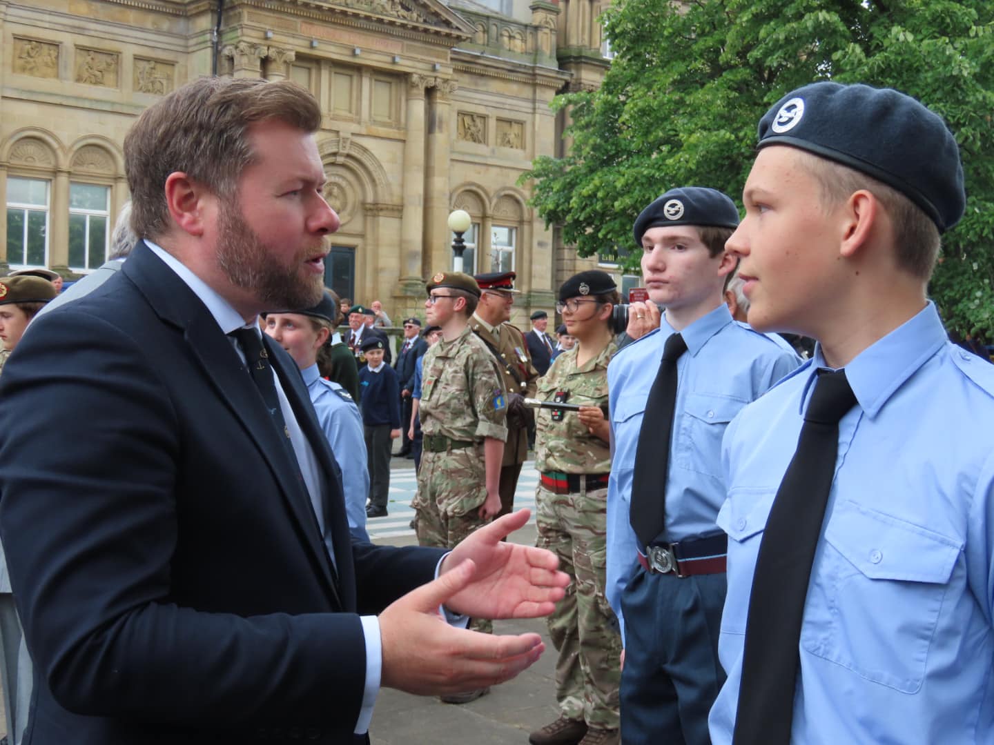 Southport MP Damien Moore at Armed Forces Day in Southport. Photo by Andrew Brown Media