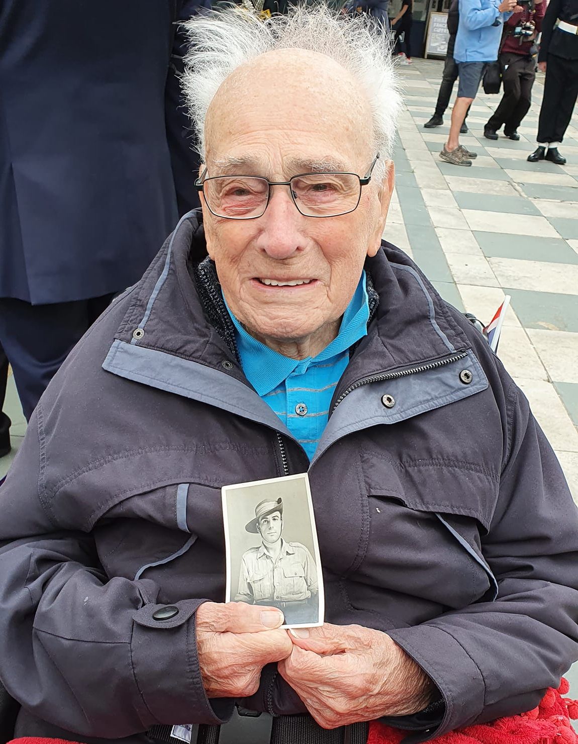 This photo of former Royal Marine Richard Howard at Southport Armed Forces Day was taken by Carol Jamieson. She said: "My Dad he will be 100, in October he really enjoyed it." He was in the Royal Marines spent a lot of time in Italy and Singapore. This photo shows him holding a phoot of himself when he was in Singapore in 1945