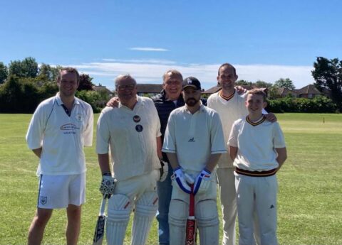 SIX members of the Hames family line up in same cricket team as they celebrate historic victory