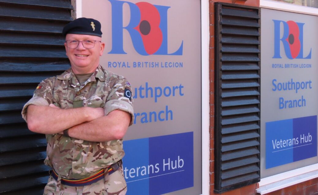 Southport Royal British Legion Chair Major Nick McEntee. Photo by Andrew Brown Media