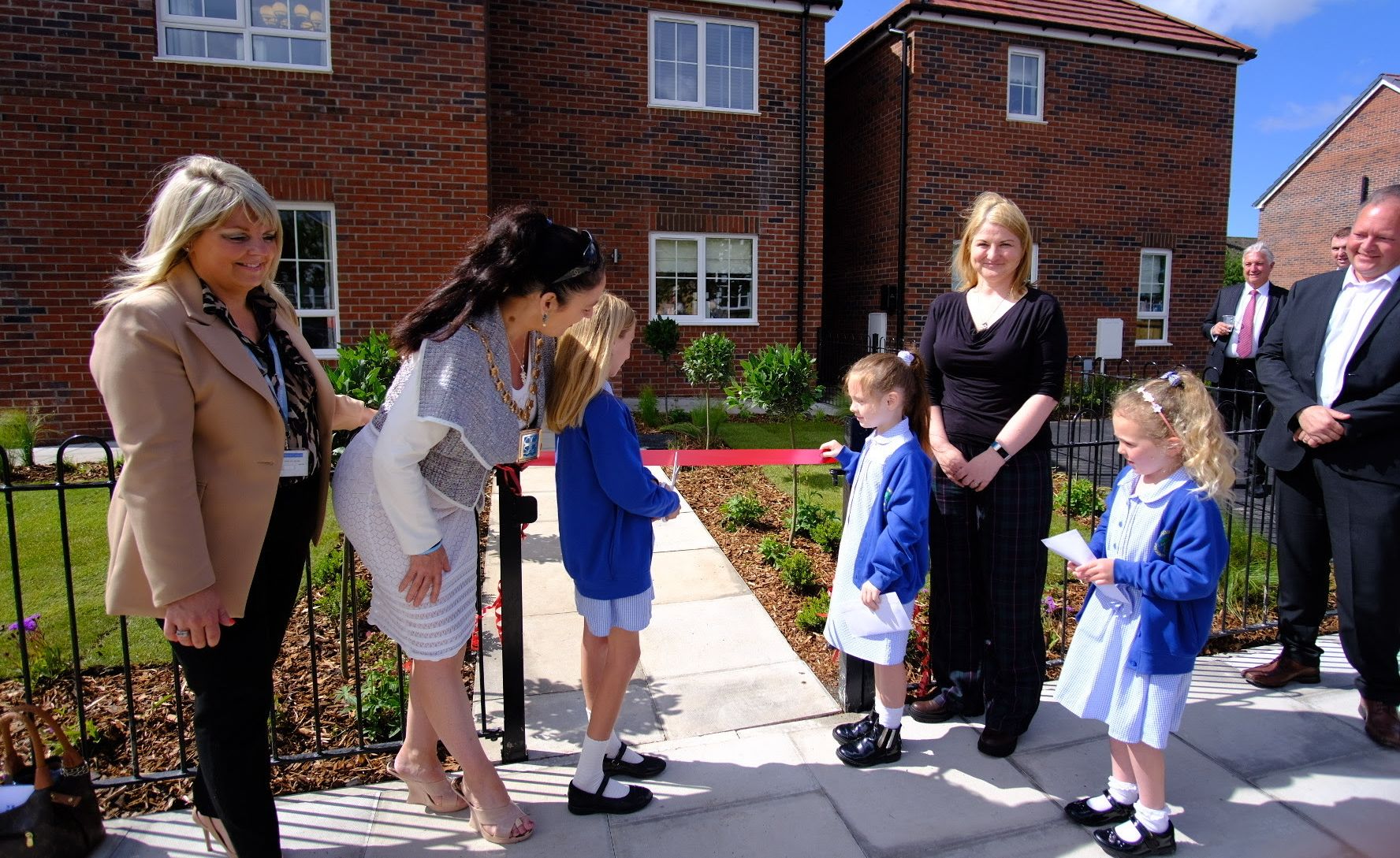 Children from local primary school Kew Woods joined dignitaries to celebrate the launch of Sandway Homes flagship housing development at Sandybrook in Ainsdale in Southport
