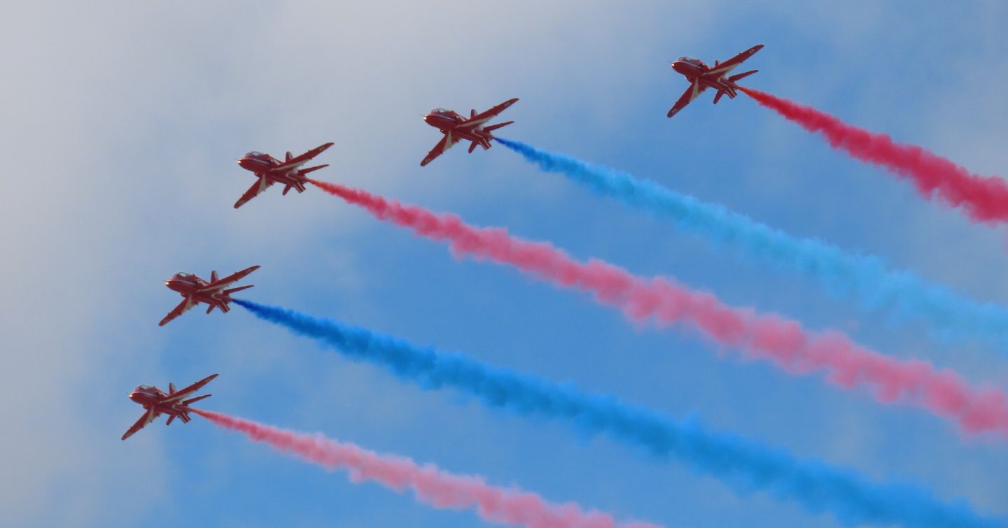 The RAF Red Arrows at Southport Air Show. Photo by Andrew Brown Media