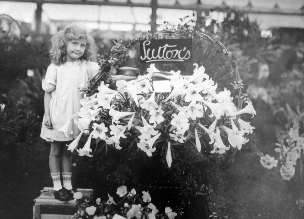 A young visitor to an early Southport Flower Show