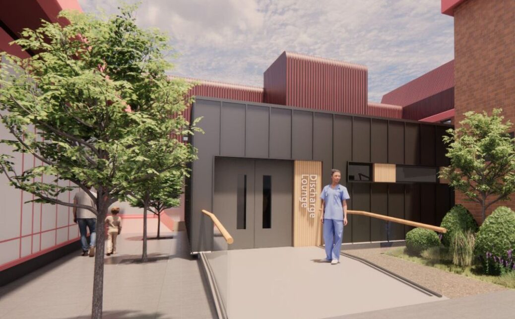 A planning application has been submitted for a new Discharge Lounge at Southport and Formby District General Hospital on Town Lane in Kew in Southport