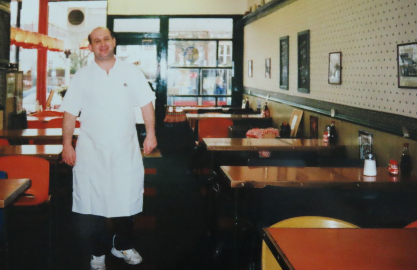 Paul McDonald at the Cleveland Cafe on Lord Street in Southport in 2001