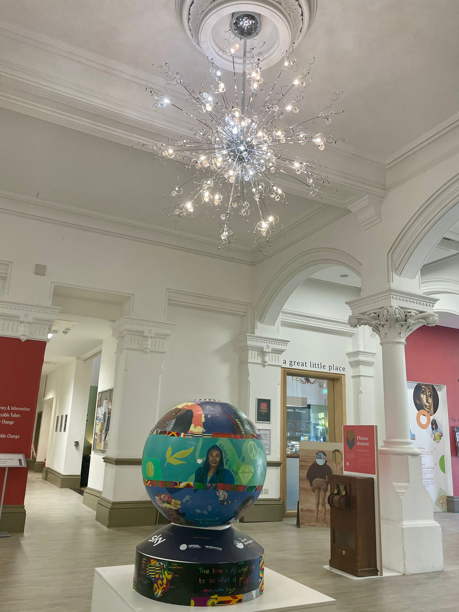 A stunning globe created by people in Southport to promote racial justice has now taken pride of place in The Atkinson on Lord Street in Southport. Photo by Claire Brown of Andrew Brown Media