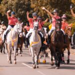 Riders on Lord Street in Southport during the second Susan Baker Memorial Ride in August 2022