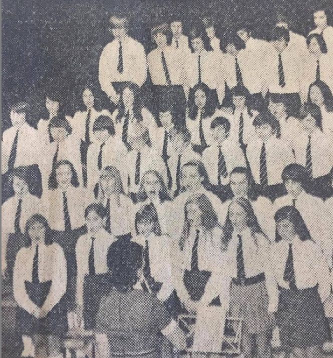 An old photo of Formby High School from July 1973