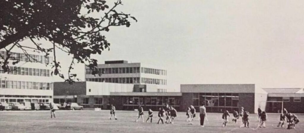 An old photo of Formby High School when Margaret Thatcher was Education Secretary and she performed the official opening