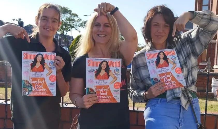 Laura Cain (right) and Donna Ludlow (left) from Southport have been chosen to feature in Slimming World magazine. They are a member of the Slimming World Southport with Dee group. They are pictured with Consultant Dee Wright (centre)