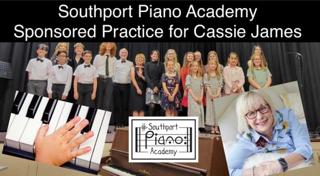 Southport Piano Academy is urging people to Pick Up Your Instrument! and help to raise money to help Cassie James throughout September