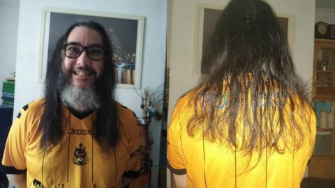 Southport FC fan braves head and beard shave to raise money for Royal Signals Fund
