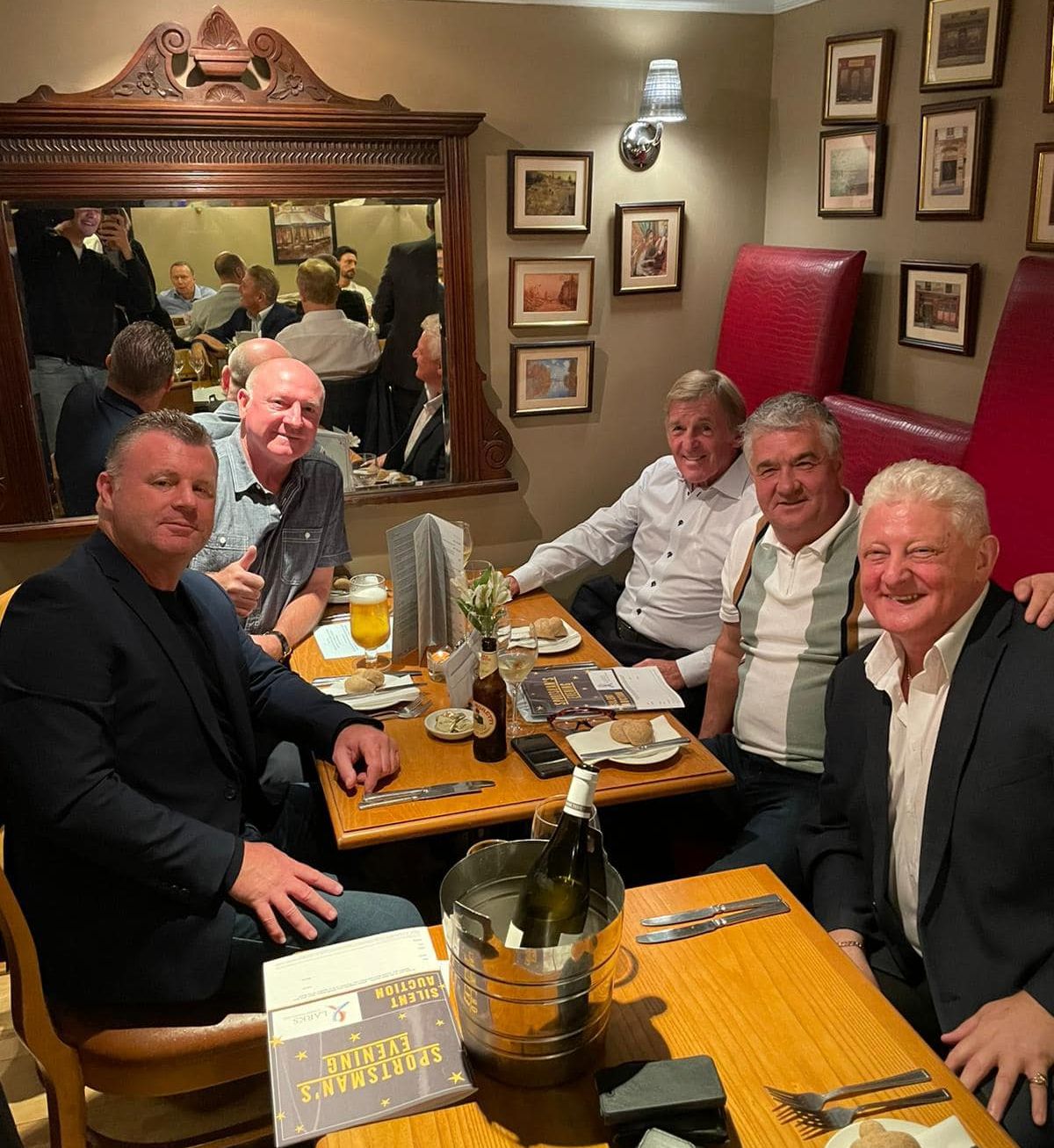 Neil Gokcen hosted a fundraising Sportsmans Dinner at Auberge restaurant in Southport to raise money for The Larks / Marina Dalglish Appeal in memory of his wife Catherine