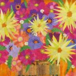 Dahlias and Anemones by Carole Dawber