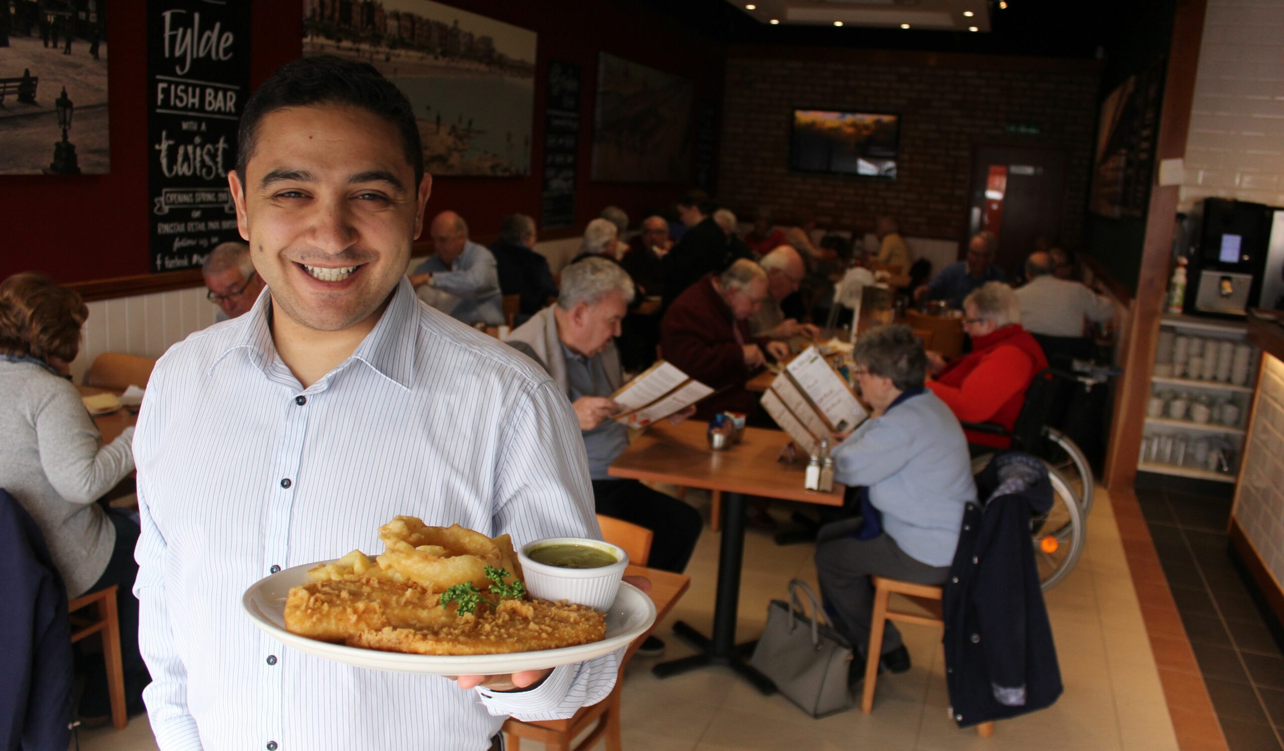 Banico Zeniou at Fylde Fish Bar in Southport