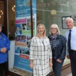 A special exhibition, John Duffy Watercolours, is taking place at Wayfarers Arcade on Lord Street in Southport town centre in collaboration with Johns family and The Rotary Club of Southport. Sandra Cain (left) and Keith Mitchell (right) from Southport Rotary; Yvonne Burns from Wayfarers Arcade (second left); and John Duffy's daughter Laura Butler (third left). Photo by Andrew Brown Media