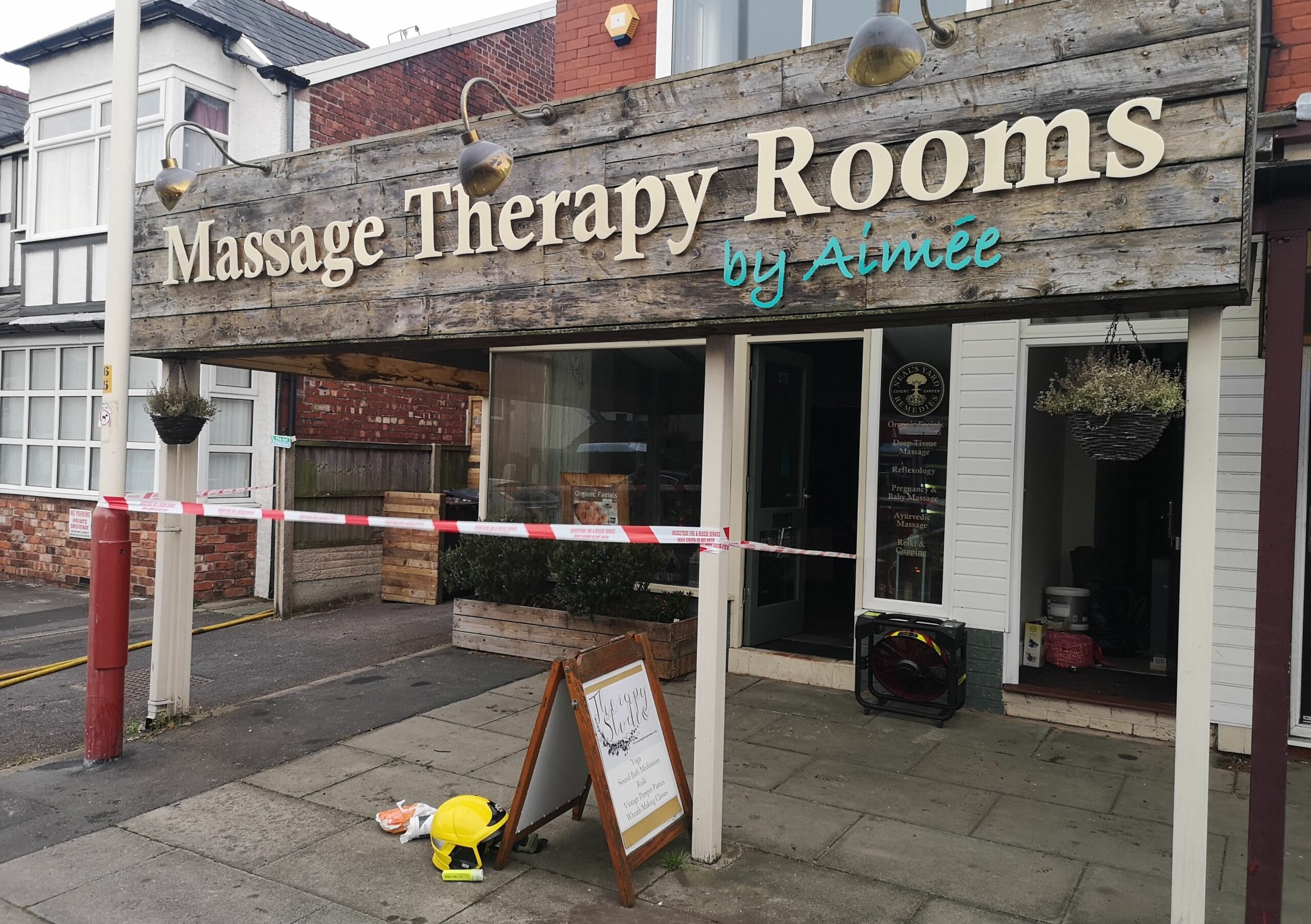 The Massage Therapy Rooms by Aimée on Liverpool Road in Birkdale in Southport is now open again after a devastating fire in April. The scene after the blaze