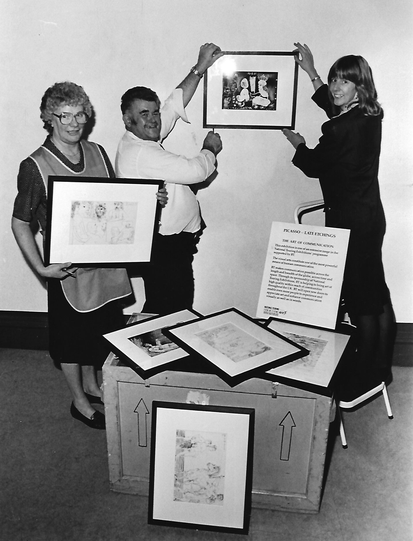 Southport in November 1994. An exhibition on Picasso - Late Etchings goes on display in Southport. It was one of an extensive range in the National Touring Exhibitions, supported by BT