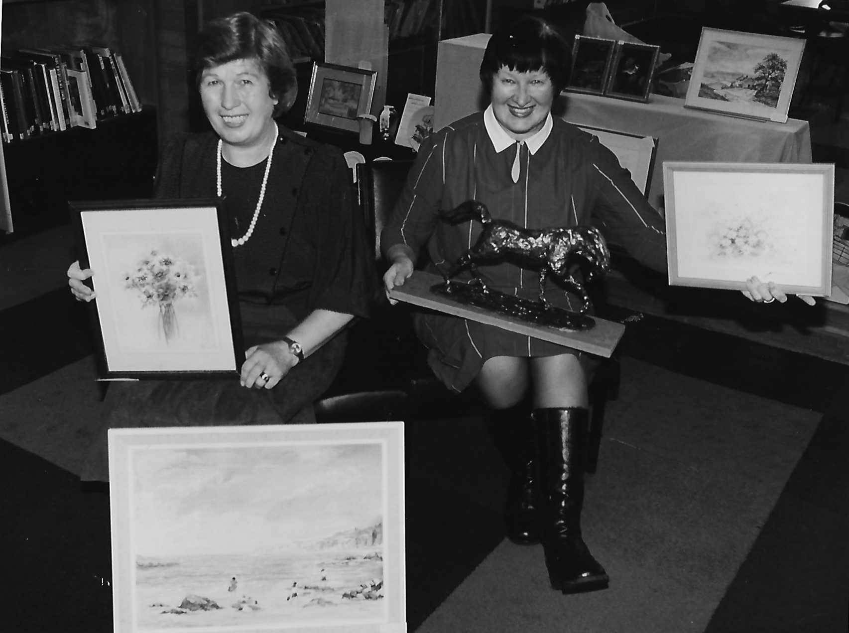 Southport in November 1994. Two artists stage an art exhibition in Ainsdale