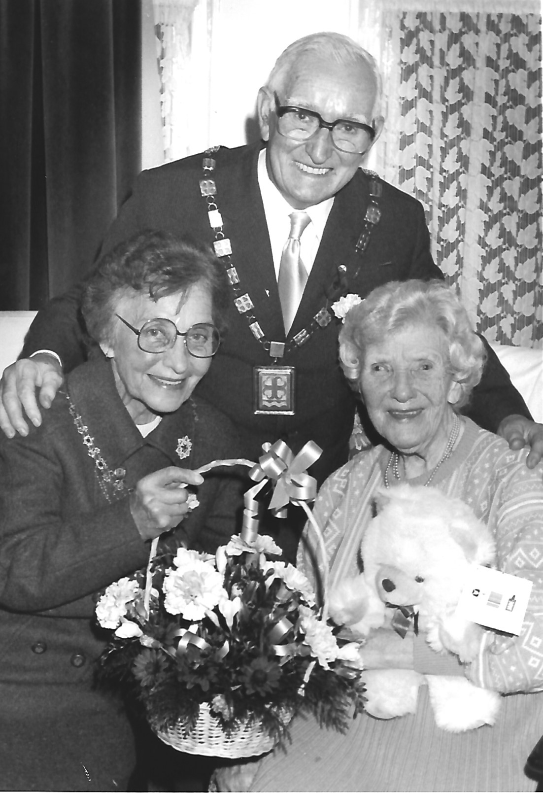 Southport in November 1994. Mrs Edith Alice Barr celebrates her 100th birthday with a special Mayoral visit