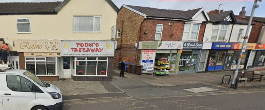 Poon's Takeaway on Station Road in Ainsdale in Southport