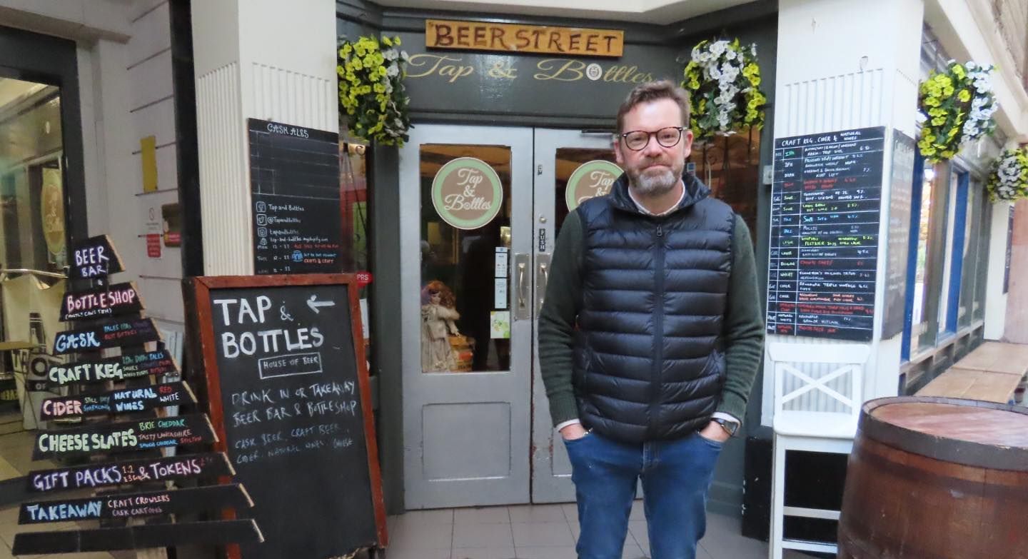 Julian Burgess, owner of the Tap and Bottles in Cambridge Arcade in Southport. Photo by Andrew Brown Media