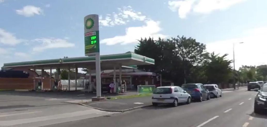 The BP Service Station at 3a Scarisbrick New Road in Southport