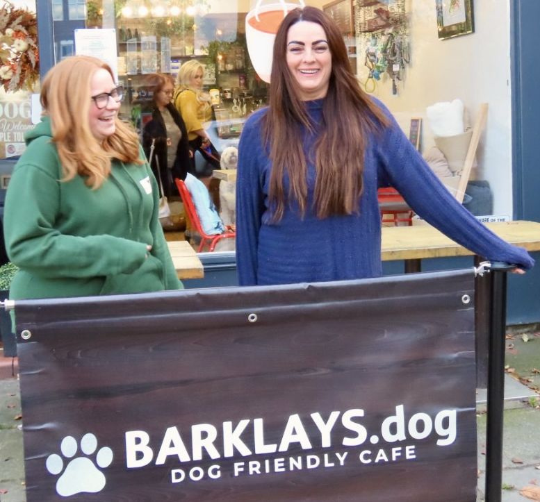 Barklays dog friendly cafe in Churchtown in Southport. Jess Prescott and Lesley Morgan-Macbain. Photo by Andrew Brown Media