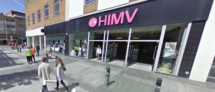 Chapel Street in Southport town centre in May 2011. The HMV store